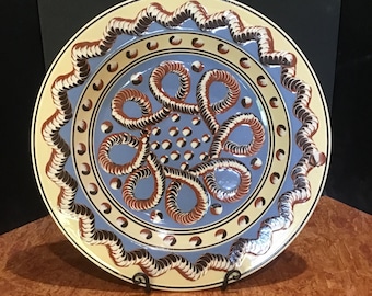 Mochaware , mocha ware, platter handmade
