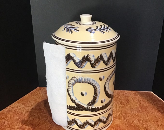 Mocha Ware Paper Towels Holder Handmade Pottery Etsy