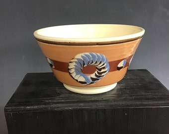 Mocha ware medium serving bowl handmade pottery