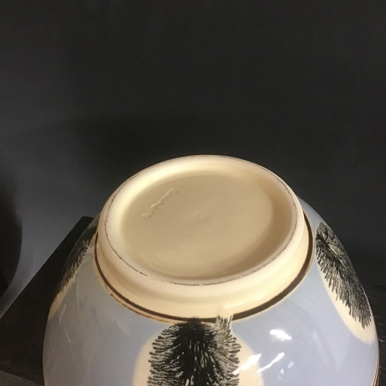 Mocha ware medium serving bowl handmade pottery
