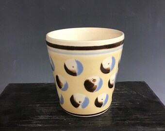 Mocha ware medium serving bowl handmade pottery