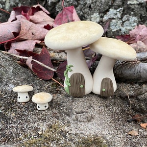 Mini Double Mushroom Toadstool House, with or without Mini Mushroom Babies