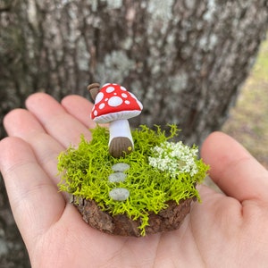 Mini Mushroom House, Mini Toadstool House, Fairy Garden Decoration