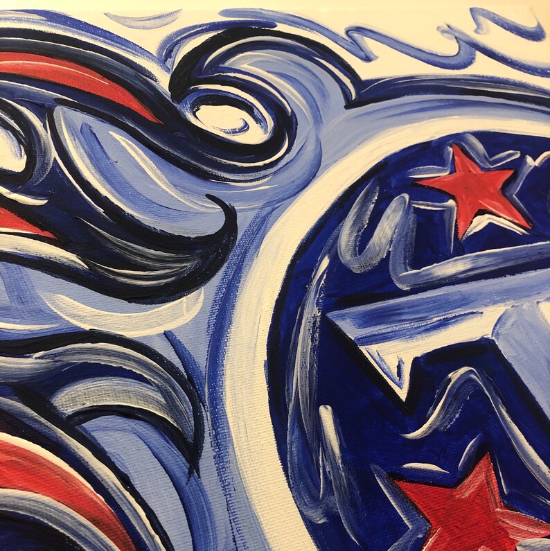 Tennessee Titans abstract painting art football