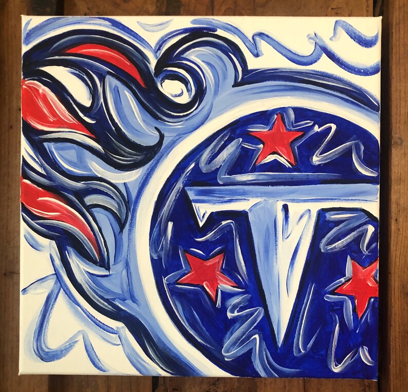 Tennessee Titans abstract painting art football