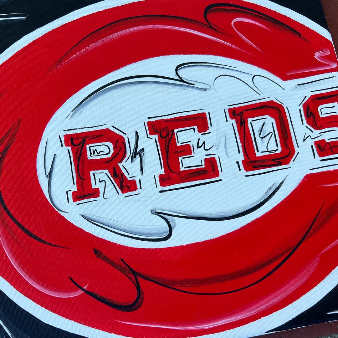 Artist’s Interpretation of Cincinnati Reds Abstract Painting Art ...
