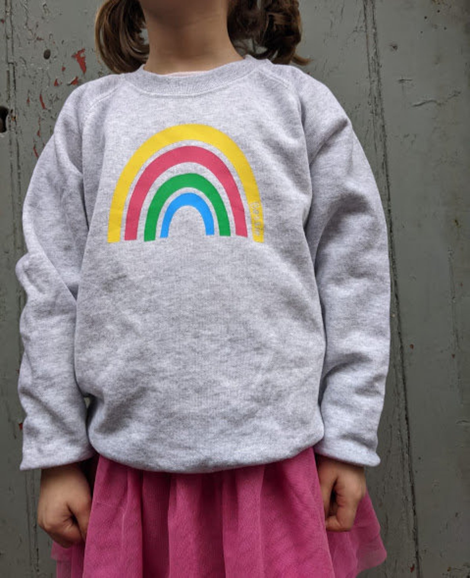 Personalised Rainbow Child Sweatshirt Etsy