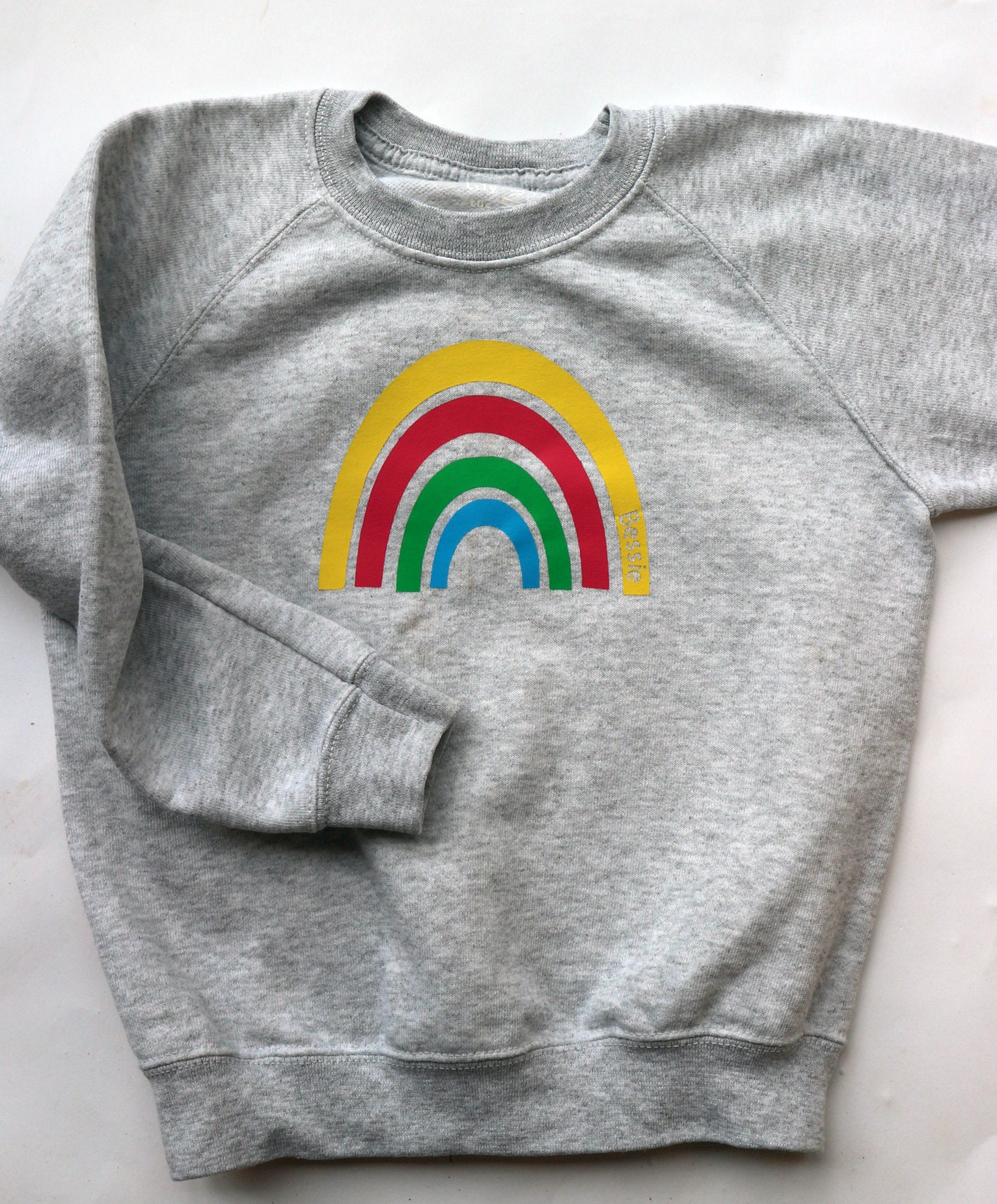 Personalised Rainbow Child Sweatshirt Etsy