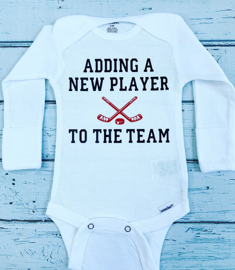 Adding a New Player to the Team Hockey Pregnancy Etsy