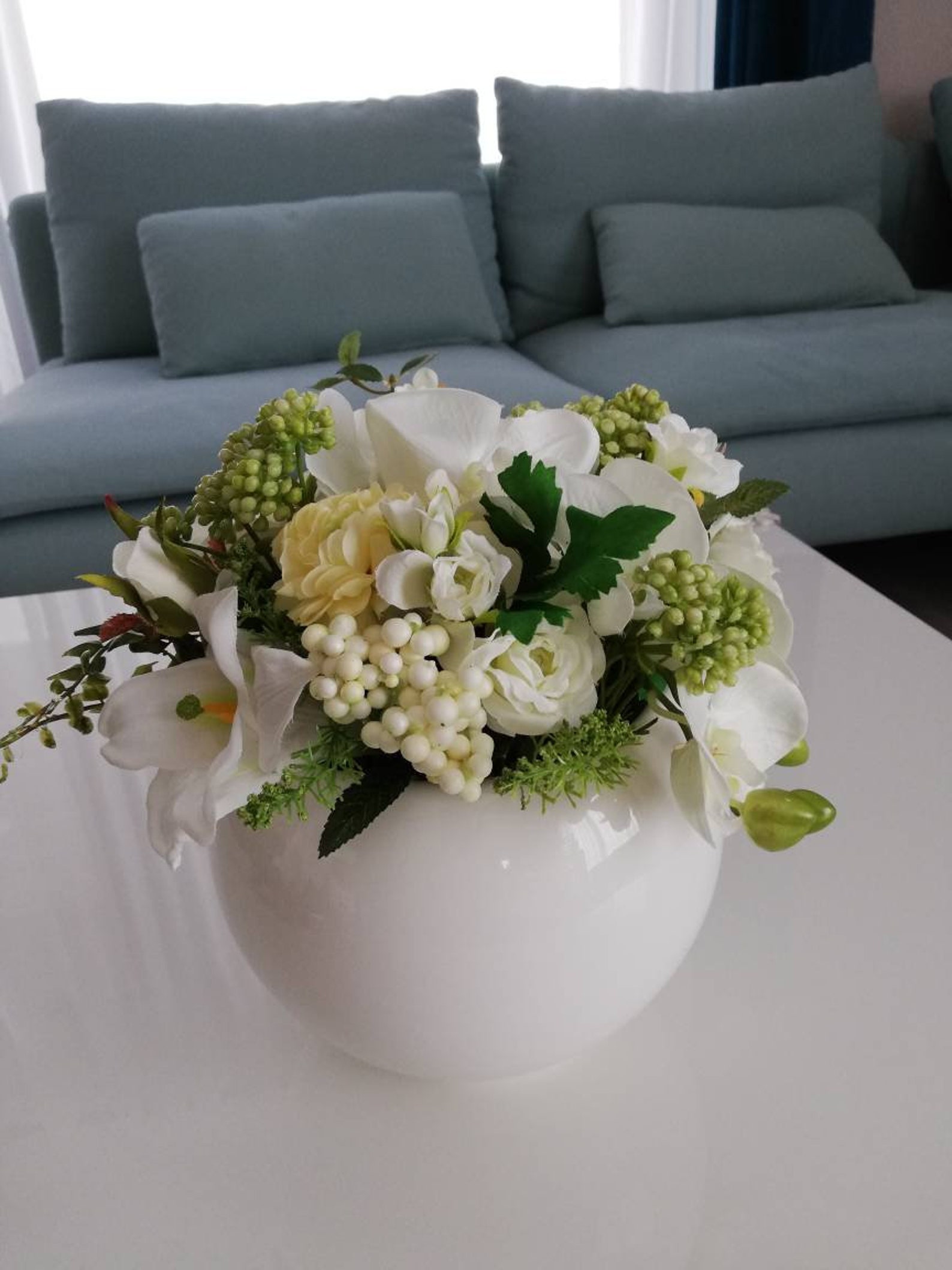 Silk Flower Arrangement Wedding Flowers Table Centerpiece - Etsy UK