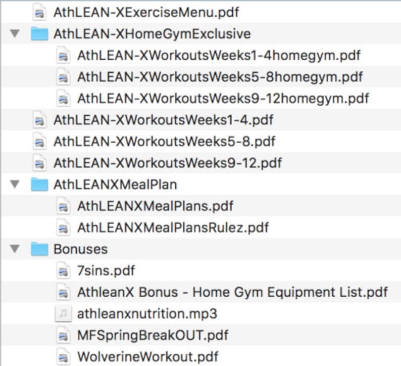 athlean x 90 day workout meal plan diet program exercise etsy