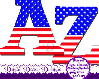 Patriotic letters | Etsy