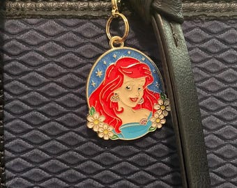 PRINCESS bag charm/purse charm, little mermaid, belle, Snow White, frozen, Olaf, charm