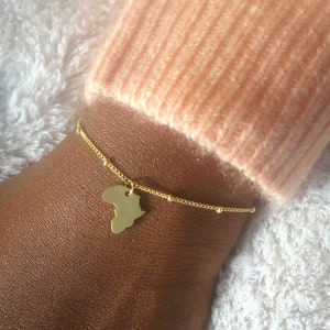 Colgante africano para mujer, pulsera africana para mujer, pulsera de cadena con cuentas, pulsera pequeña, pequeño regalo para esposa