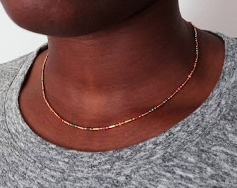 Collar de cadena con cuentas para mujer, collar egipcio para mujer, collar de África para mujer, Ras de cou, regalo egipcio para mujer