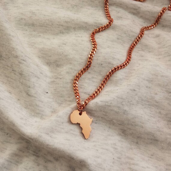 Rose Gold Africa Necklace for Women Africa Pendant for Women
