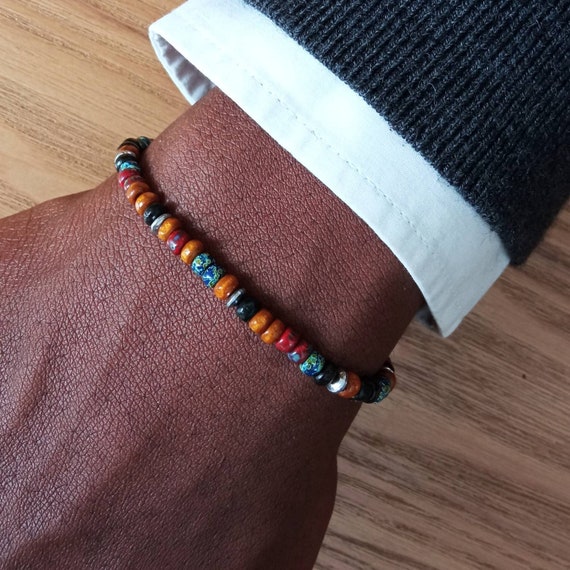 Bracelet de bois et de perles Masai pour homme Bracelet -  France