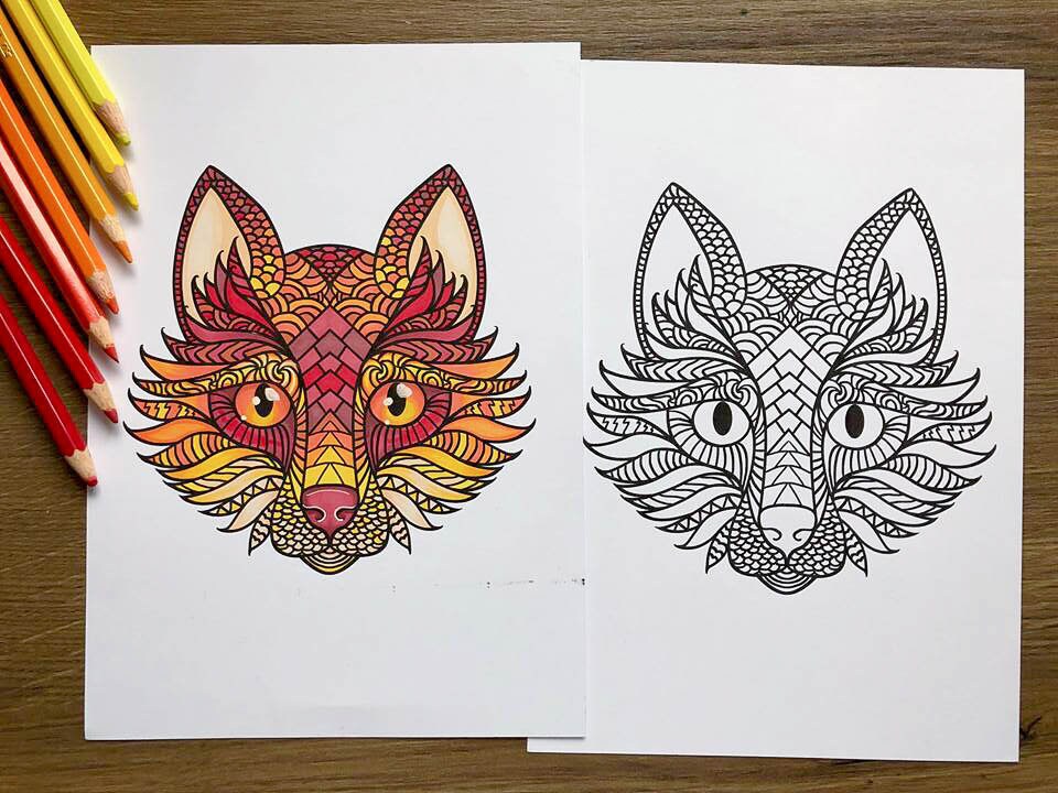Mandala Fox Coloring Page/ Instant Download/ Printable | Etsy UK