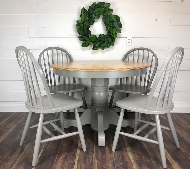 VENDIDO Mesa y sillas de cocina de roble | Etsy