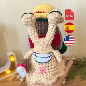 Den Den Mushi Crochet Pattern PDF Download | Anime Snail Amigurumi | Español and English | 18 cm Patrón a crochet