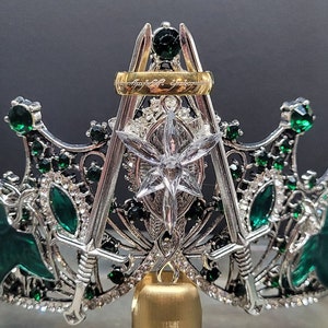 One tiara to rule them all: Lord of the rings inspired silver and green tiara preorder for next batch of tiaras 2Swords/Darktiara