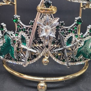 One tiara to rule them all: Lord of the rings inspired silver and green tiara preorder for next batch of tiaras Shards/Dark tiara