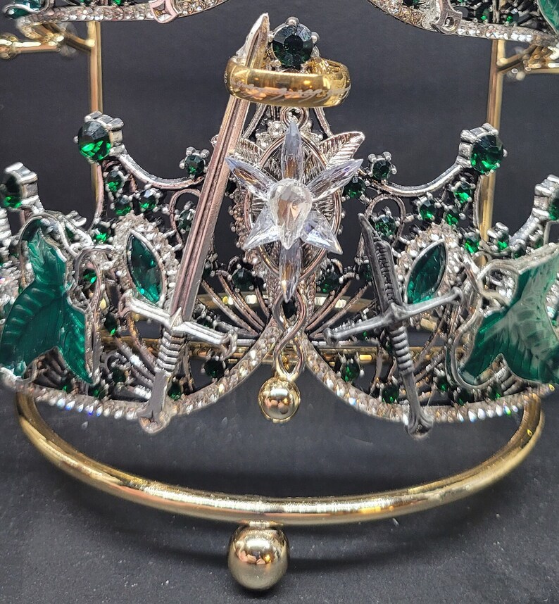 One tiara to rule them all: Lord of the rings inspired silver and green tiara preorder for next batch of tiaras Shards/Dark tiara