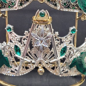 One tiara to rule them all: Lord of the rings inspired silver and green tiara preorder for next batch of tiaras 2swords/bright tiara