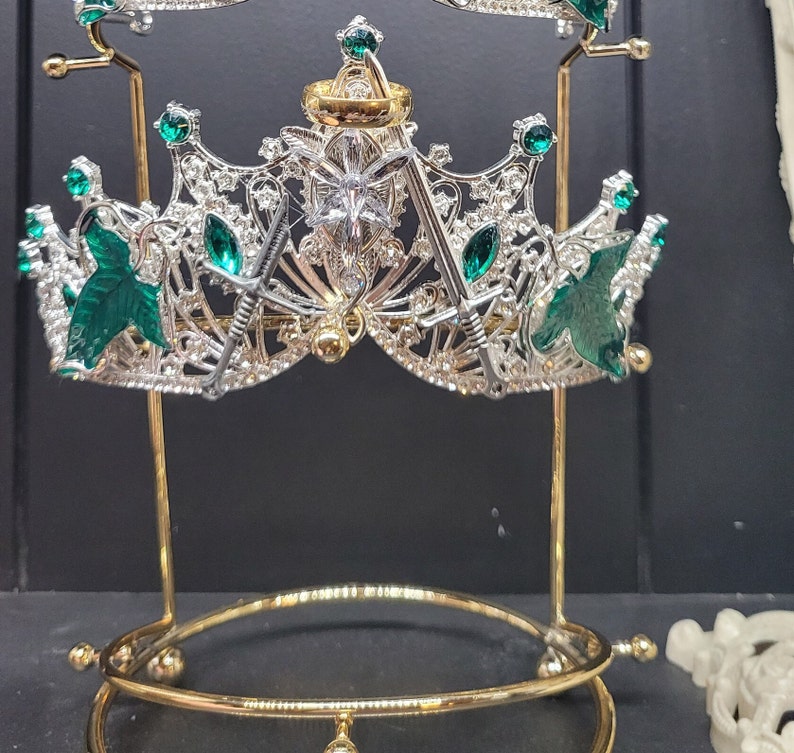 One tiara to rule them all: Lord of the rings inspired silver and green tiara preorder for next batch of tiaras Shards/bright tiara