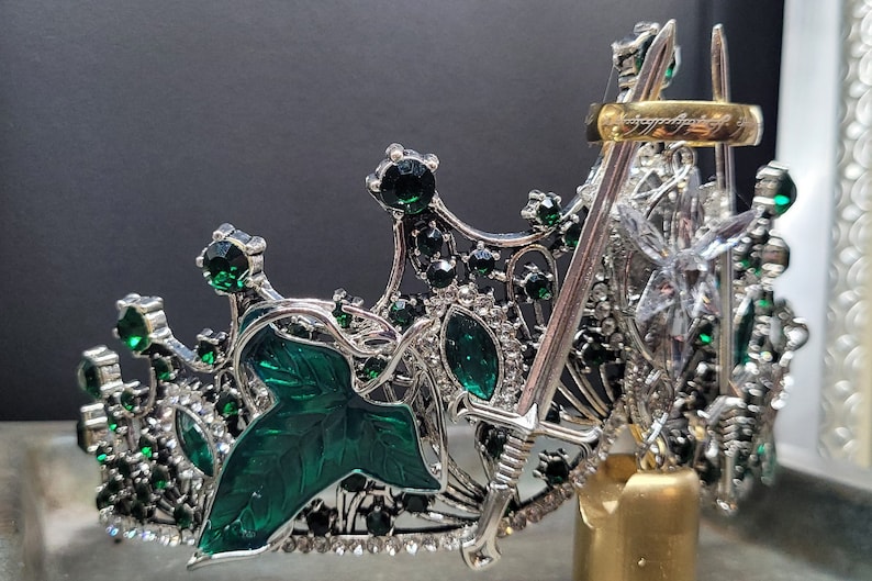 One tiara to rule them all: Lord of the rings inspired silver and green tiara preorder for next batch of tiaras image 2