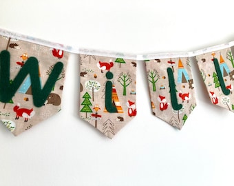 Woodland Theme Personalised Bunting