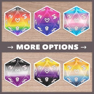 Pride d20 Dice Stickers