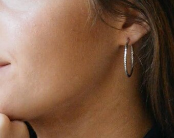 Silver Hoops