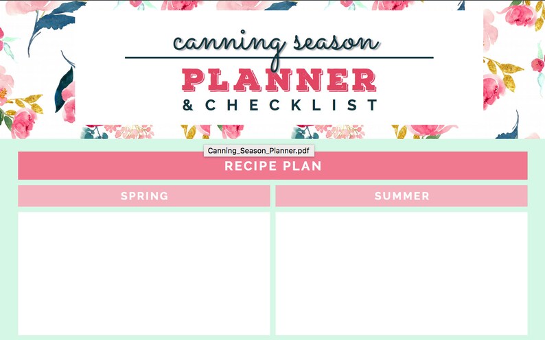 Easy Canning Guide Season Checklist Printable Beginner - Etsy