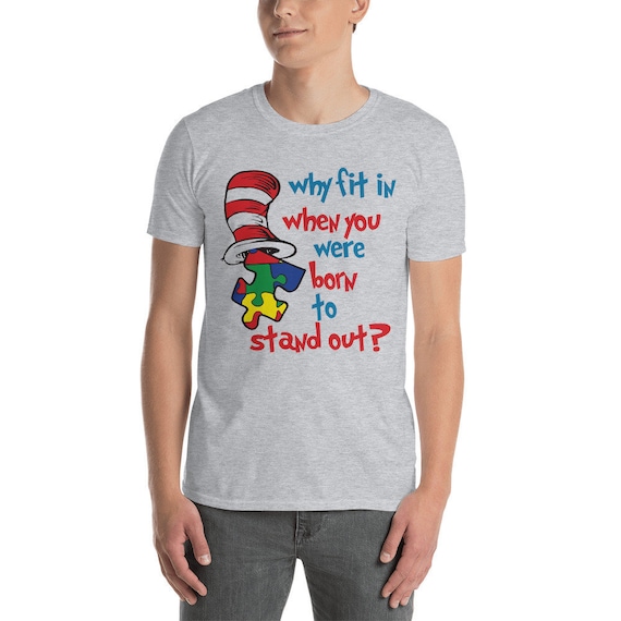Cat in the hat autism shirt hotsell