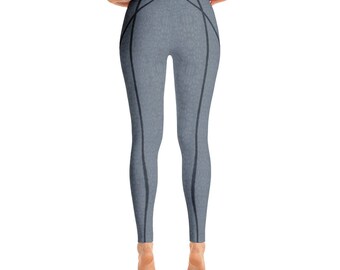 Dark Grey Striped Leggings