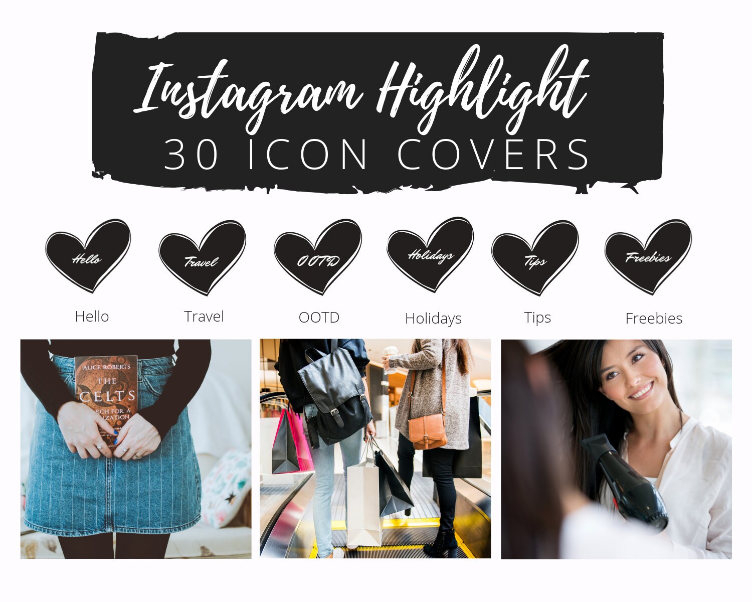 30 Instagram Story Highlight Icons Black Heart Covers For Etsy 30 Instagram Story Highlight Icons Black Heart Covers For Etsy