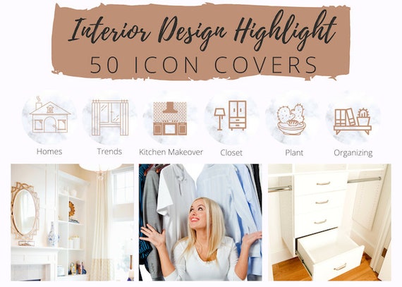 50 Instagram Story Highlight Icons White Marble Icon Covers For Interior Designer Girl Boss Home Staging Real Estate Home Design