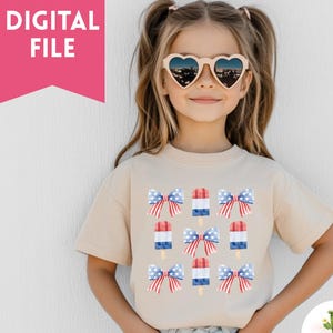 Coquette popsicle patriotique png, coquette du 4 juillet png, Coquette Preppy America png, 4 juillet png, Girly Memorial Day PNG