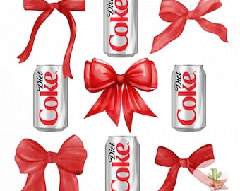 Diet Coke Coquette Png Clipart, Diet coke Bow Png, Soda Bow Graphic, Diet Coke digital download