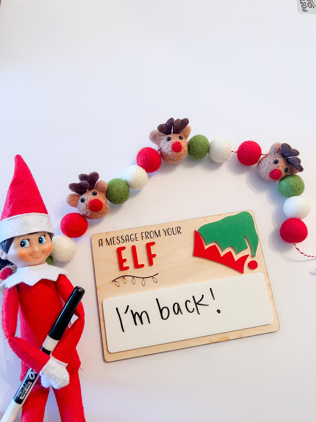 A Message From Your Elf Board, Elf Message Board, Elf Whiteboard, Elf