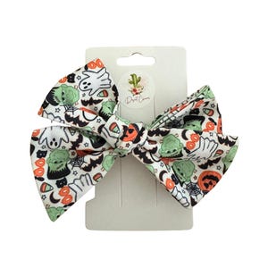 Halloween Hair Bow, Frankenstain Hair bow, Halloween Pumpkin Hair Bow, Halloween Bow, Halloween Hair Bow, Ghost halloween Hair Bow