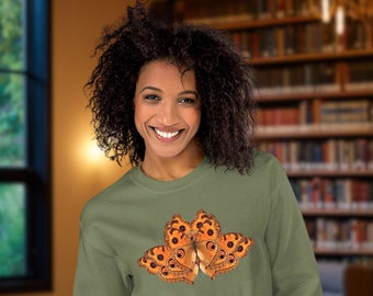 Motte Sweatshirt, Rorschach Insekt Design, Goblincore Cottagecore