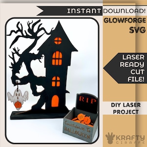 Halloween Countdown SVG | Halloween Laser Cut | Glowforge Projects | Halloween Advent Calendar SVG | Glowforge Ideas | Laser Engrave Files