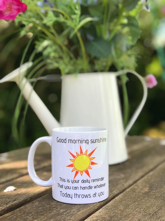 Inspirational Mug Good Morning Sunshine Depression Mug Etsy