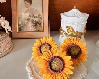 Sunflower Car Air Freshener, Floral Car Vent Clip, Reusable
