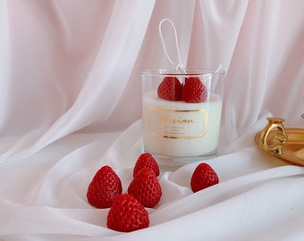 Strawberry Soy Candle, Scented Design Candle (9oz)