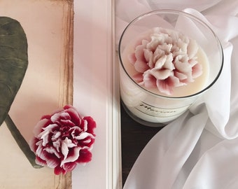 Carnation Soy Candle 9oz, Floral Scented Candle