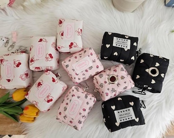 Dog Poop Bag Holder / Fabric poop bag holder/ Handmade poop bag holder