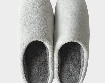 Women’s Men’s Comfy Memory Foam Coral Fleece Slippers House Shoe Soft Plush Fuzzy Shoes Anti-Skid Rubber BPA & PVC Free Sole (Gray)